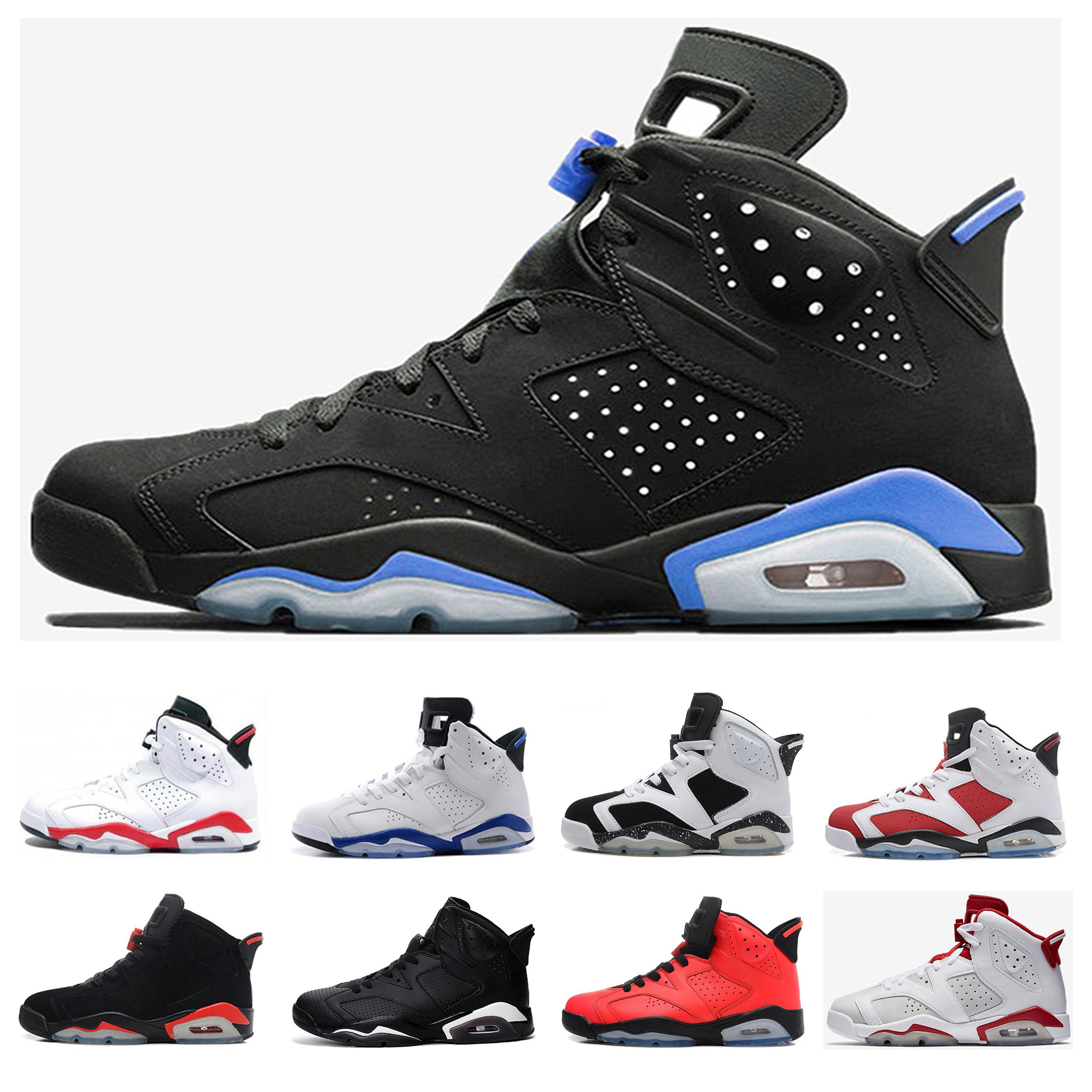 

2018 6 UNC men Basketball shoes 6s black cat Infrared sneakers sport blue Hare Carmine Oreo Olympic Maroon trainers sports shoes size 41-47, Alternate hare