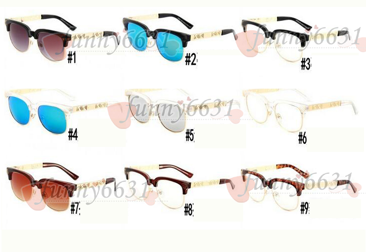 

summer woman Metal Eyeglasses Cycling sunglasses ladies mens riding sunglasse Driving Glasses wind sunglasses clear hot sale A+ 9colors