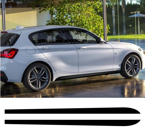 

2pcs 2018 New Style M Performance Side Skirt Stripe Decals Vinyl Stickers for BMW 1 Series F20 118i 120i 125i 128i 135i