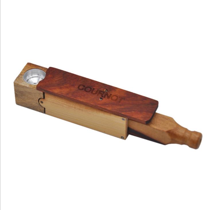 

Wood Pipe Portable Simple Push-pull Personality Pipe Metal Pipe