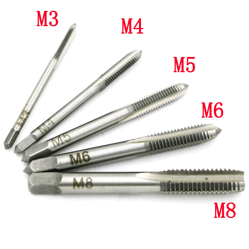 6Stück Gewindebohrer M3 M4 M5 M6 M8 M10 Gewindeschneider HSS Stahl Gewindebohrer
