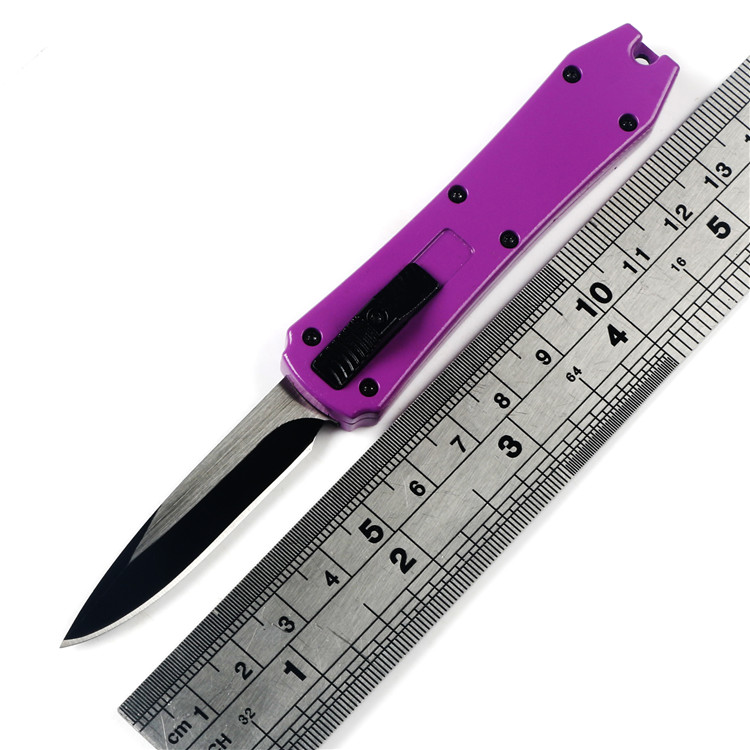 

automatic knives supur mini knife auto knives High quality 5 colors without mic knife logo mini Key buckle pocket knife aluminum handle