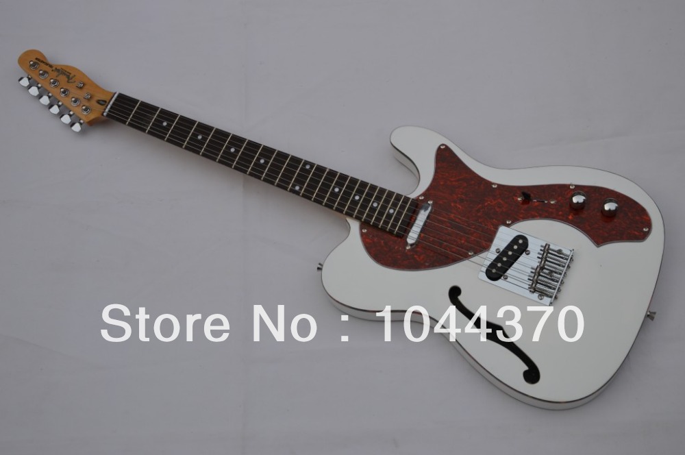 

2013-New Style white Telecaster Hollow jazz electric guitar