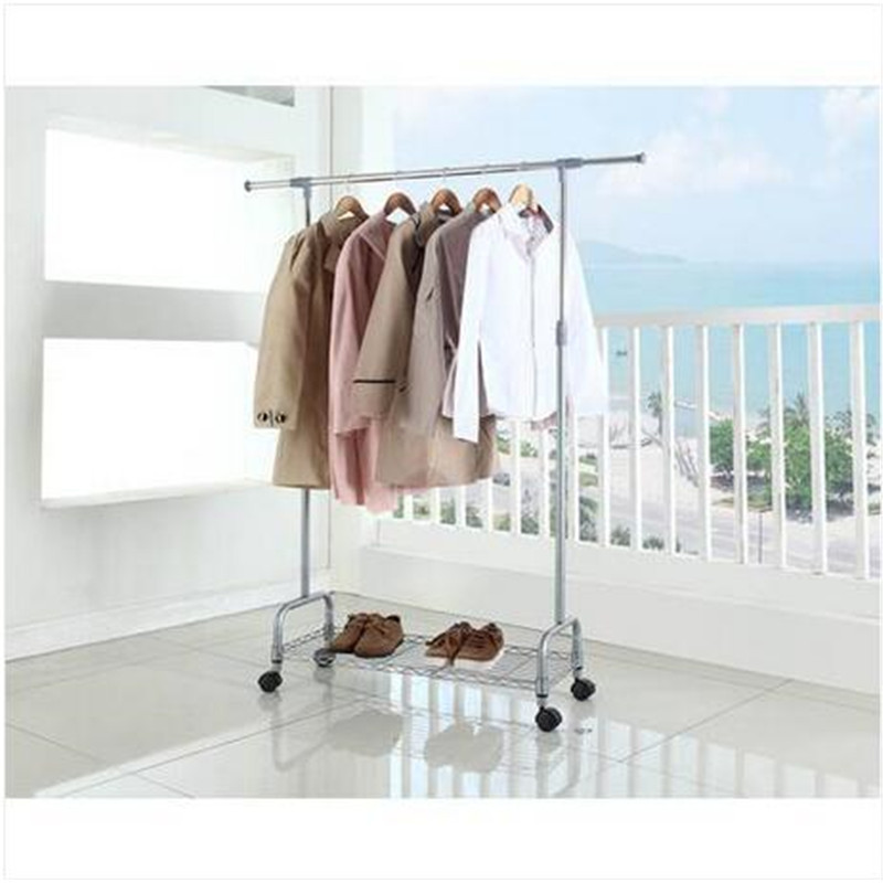 

Wholesales Mini Layer Network Horizontal Bar Adjustable Garment Rack Hanger Storage Organizer Silver