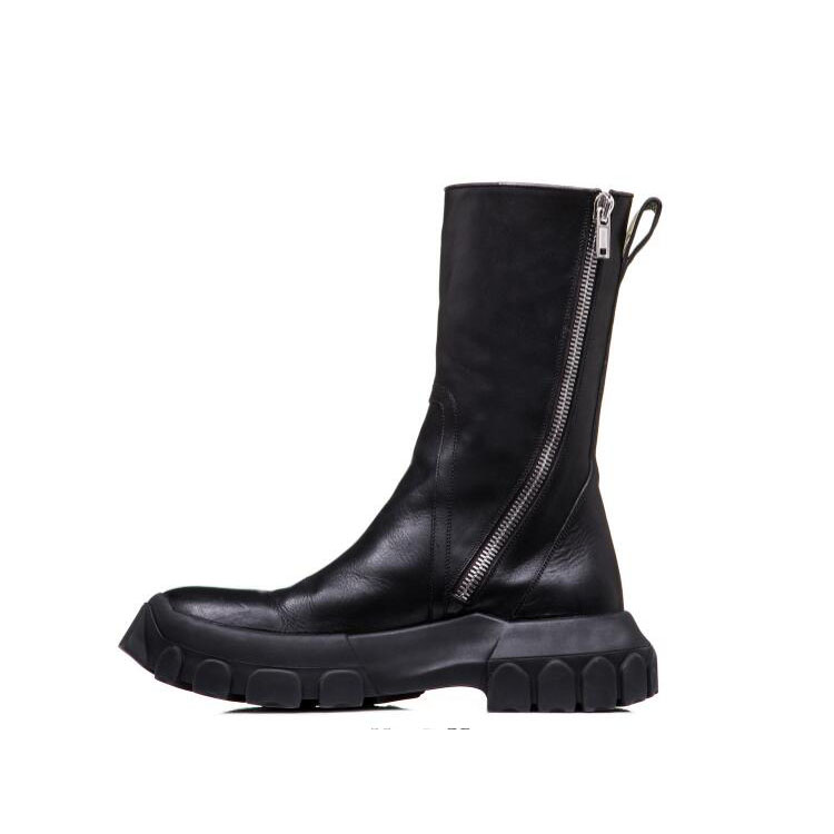 NEW Free Shipping New 2018 Autumn winter men boots Grind arenaceous bottom thick Sponge cake lace-up Martin boots Men's big size 38-45