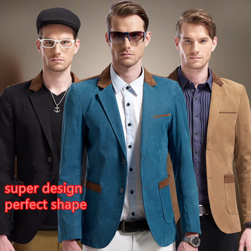 

New Fashion High Quality Single Breasted Men Blazer Coats/Brand Autumn Jackets For Men/Plus Size Casual Coats Men Clothing, Black