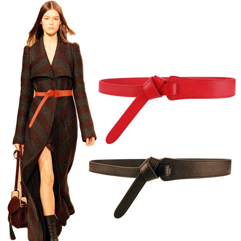 femmes accessoires dame de ceinture robe ceintures ceintures de noeud en cuir de mode simple pour les manteaux pour dames occasion casual couleur