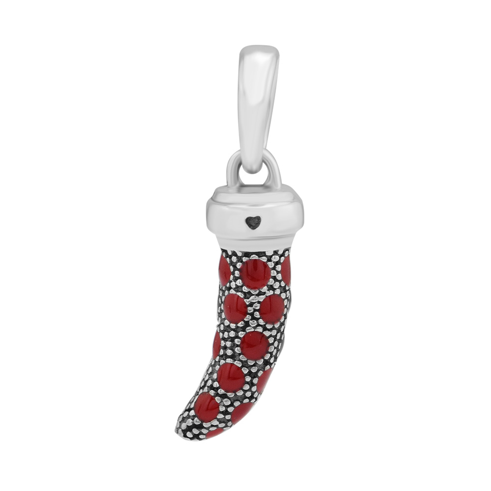 Pandulaso Red Italian Horn Amulet Pendant Original sterling Silver Jewelry Fit Charms Bracelet & Bangle for woman DIY Beads Wholesale-image-419732307