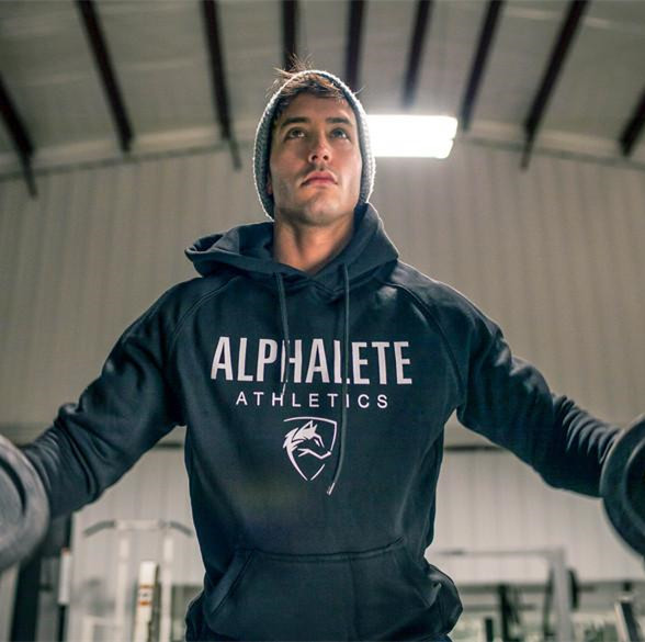 

2018 New Hot Men Hoodies Sweatshirts High Quality ALPHALETE Printing Hoodie Fitness Bodybuilding Brand Clothes Cotton 3 Color, Black