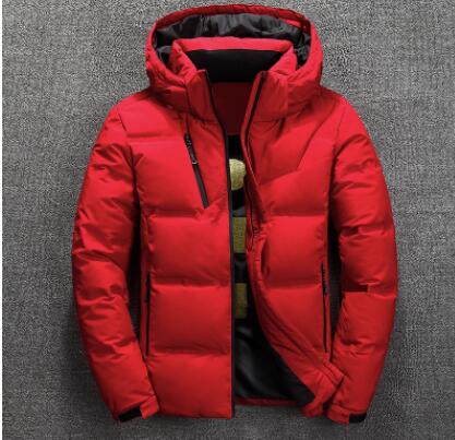 Winter new men's thick down jacket short warm hooded coat Outerwear Down Parkas