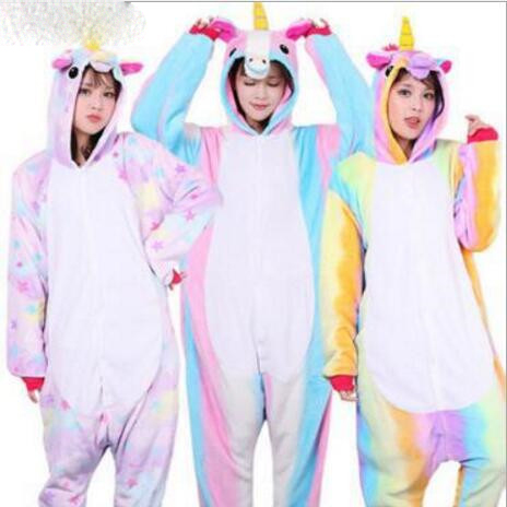 

New Dropshipping Children Adult Kigurumi Unicorn Animal Pajamas Flannel Kigurumi Onesies Sleepwear Cosplay Costumes
