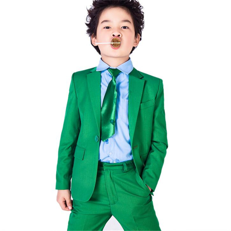 

Green Boys Suit Wedding Prom Formal Tuxedos Two Piece Page Boy Custom Party Dinner Suit Bespoke GH1905, Same as image