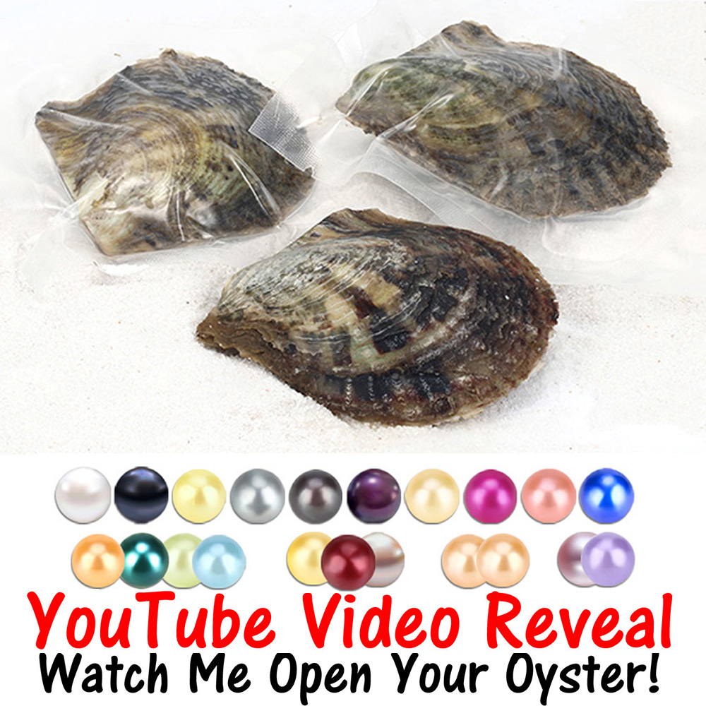 

6-8mm mix 28 colors round Pearls in Akoya Oyster single, twins, triplets and quads Pearls Oysters Individually Wrap
