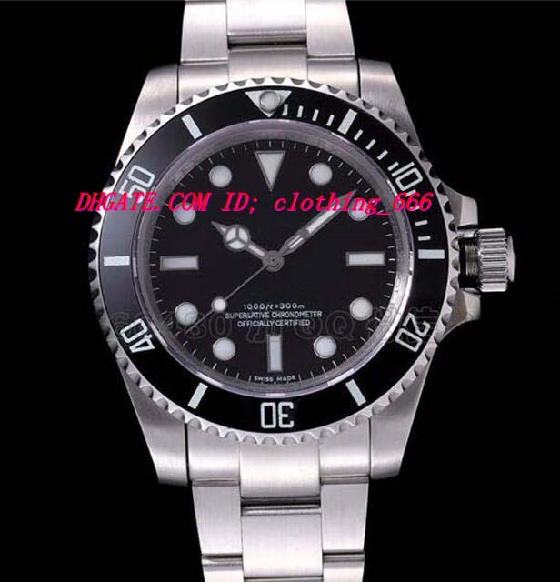 

luxury wristwatch 114060 40mm black dial stainless steel bracelet automatic mens watch mens watch top quality, Silver