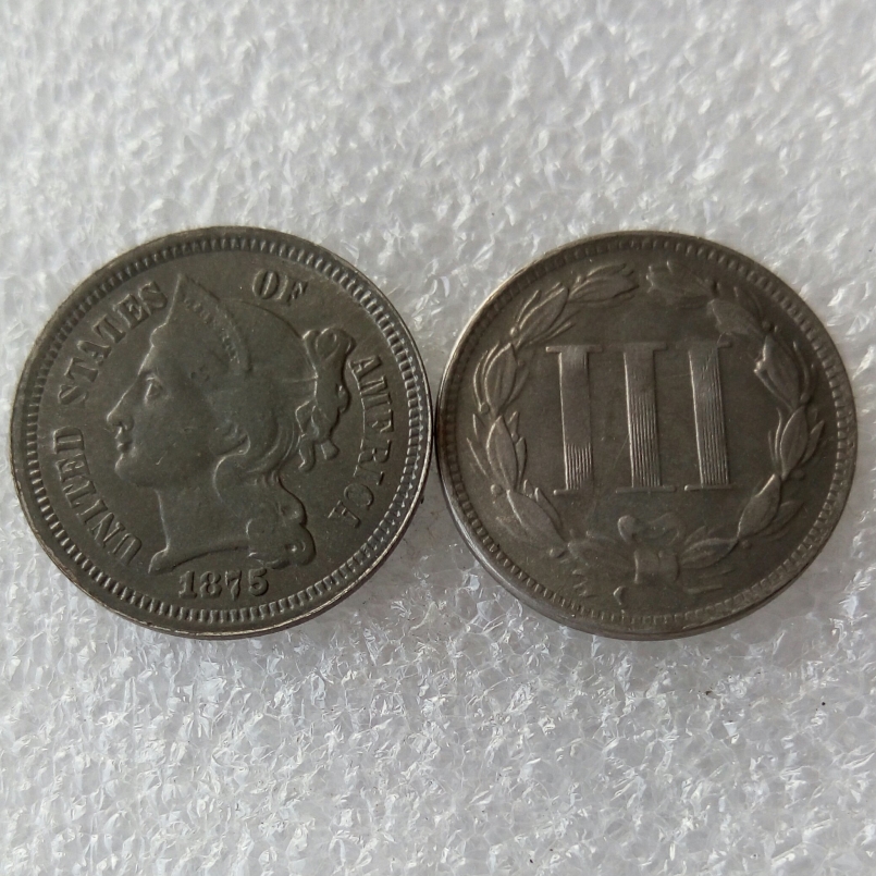 

US 1875 THREE CENT NICKEL Coin Copy Coins home decoration accessories