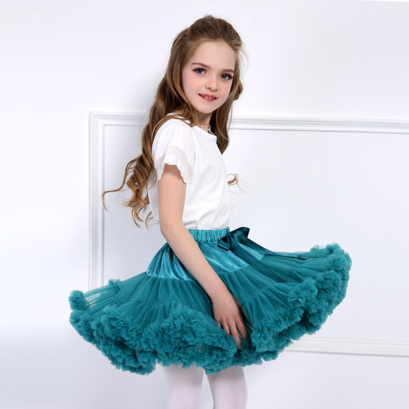 

New Baby Girls Tutu Skirt Ballerina Pettiskirt Layer Fluffy Children Ballet Skirts for Party Dance Princess Girl Tulle Miniskirt, As picture