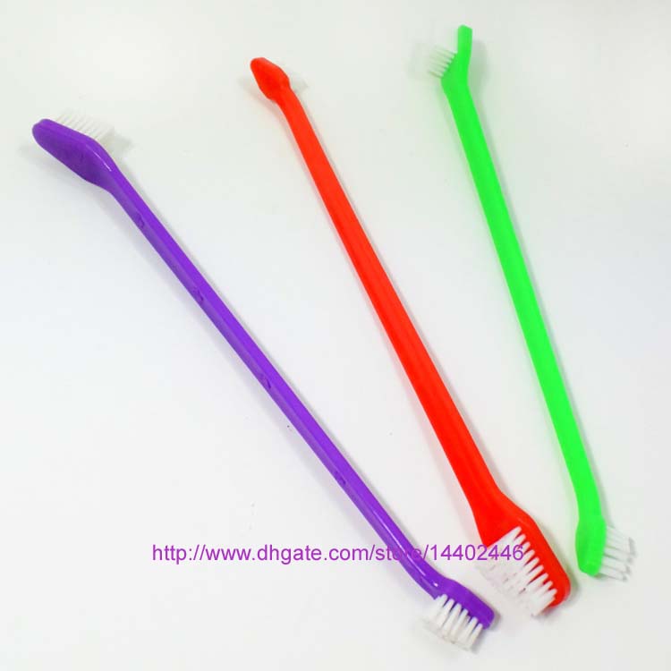 

200 PCS Pet Supplies Cat Puppy Dog Dental Grooming Toothbrush Color Random send Free DHL FEDEX Shipping, Mixed colors
