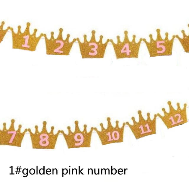 1 golden pink number