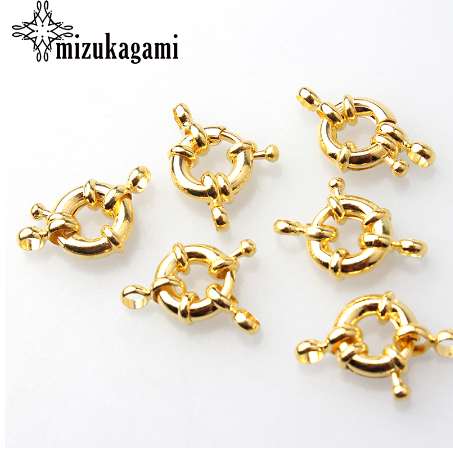 

11mm13mm Gold Silver Round Clavicle Necklace Clasp 10PCS DIY Jewelry Accessories Free