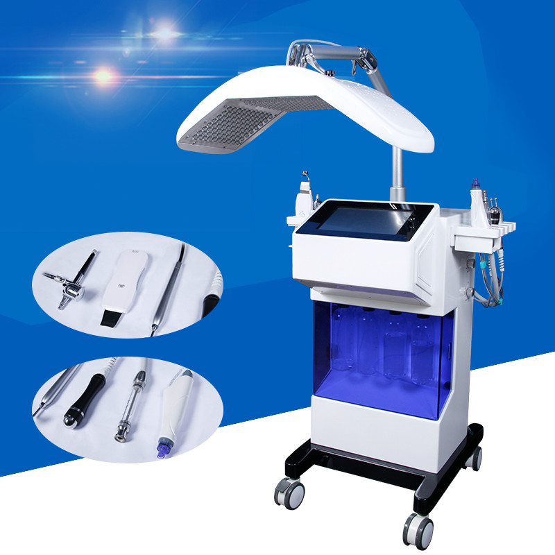 

High Frequency 8 In 1 Hydra Dermabrasion Aqua water Peel Facial Beauty Machine With BIO RF Ultrasonic Skin Scrubber