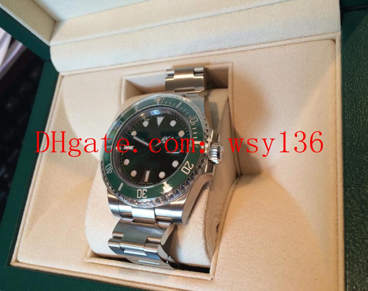

Luxury Wristwatches Automatic Mechanical Movement Watch 116610LV 116610 40MM Date Green Dial Ceramic Mens Watches Original Box/Papers