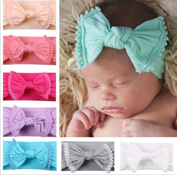 

Elastic Headband Floral Crown Hair Bow Nylon Bands for Baby Girls Kids Super Soft Ball Nylon Stockings Big Butterfly Hair Band