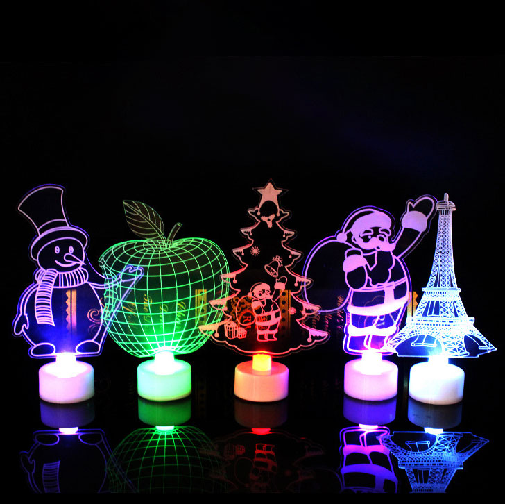 

Christmas LED Night Light Colorful Table Light Ornament Santa Claus Snowman Xmas Decoration Party Supplies Gift For Kids