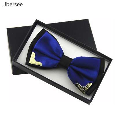 

Jbersee Boutique Fashion Metal Bow Ties for Men Women Wedding Party Butterfly Bowtie Gravata Slim Black Bow Tie Cravat
