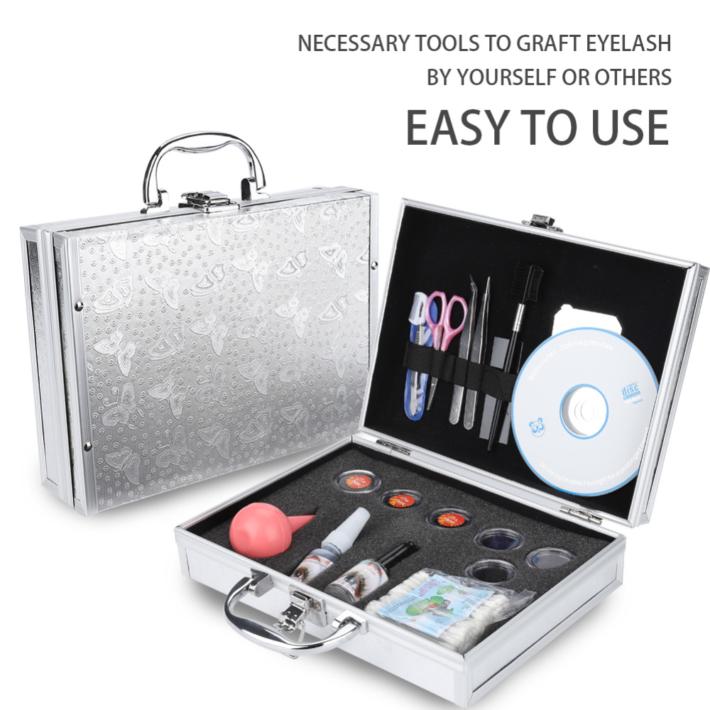 

Professional False Eyelash Extension Cosmetic Set Natural Cluster Long Individual Lashes False Fake Eyelashes Makeup Kit