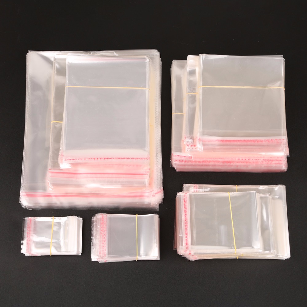 

Storage Bags Clear Self Adhesive Seal Plastic Packaging Bag Resealable Cellophane OPP Poly Bags Gift Bags