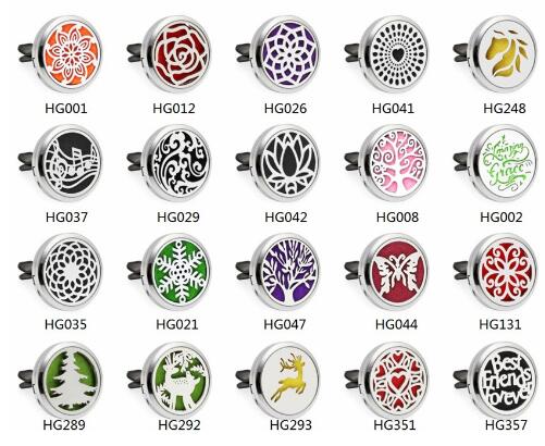 

1PCS Horse Tree Music Deer 30mm Alloy Car Diffuser Locket Vent Clip Aroma Perfume Magnetic Locket With 10p Free Oil Pads HG001-041