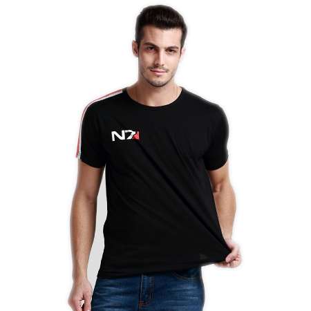 

N7 Mass Effect 3 T Shirt Men Systems Alliance Military Emblem Game Tee T-Shirt Cotton Men Free Shipping Wholesale