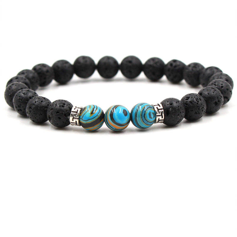 

8mm Black Lava Stone Beads Bracelet DIY Essential Oil Diffuser Bracelet For Women Men Jewelry
