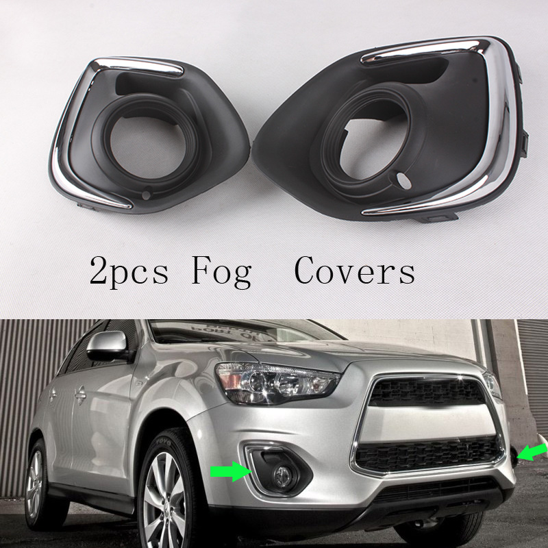 

For Mitsubishi Outlander Sport 2013-2015 Car Auto Vehicle Front Bumper Left Right Fog Driving Light Lamp COVER NO BULBS