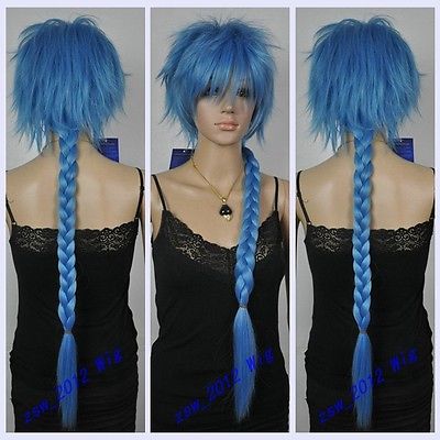

Cosplay Wig Flute MAGI Aladdin COS Wig Blue Wig Styling Hair Braids, Picture color