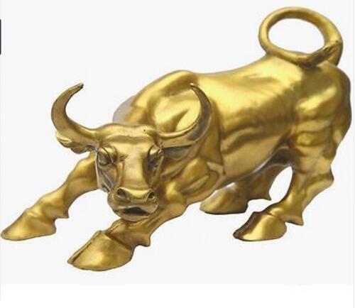 

Big Wall Street Bronze Fierce Bull OX Statue decoration bronze factory outlets