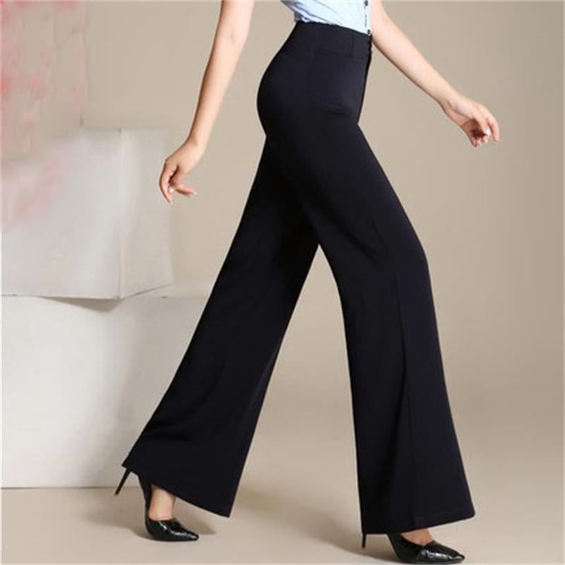 high waisted black work trousers