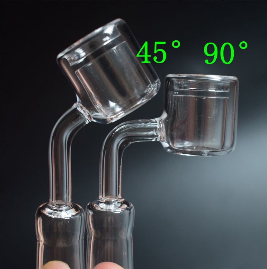 

Double Tube Quartz Thermal Banger Nail 10mm 14mm 18mm Male Female XXL Quartz Banger Nail Quartz Nail For Glass Bong Glass Oil Rigs