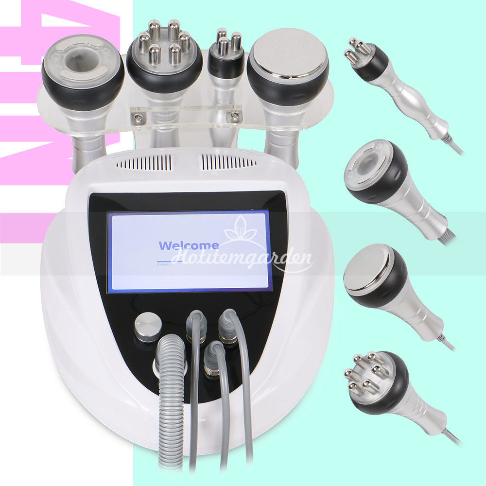 Free shipping 5 in 1 ultrasound cavitation machine 40k cavitation slimming vacuum radio frequency lifting body shaping