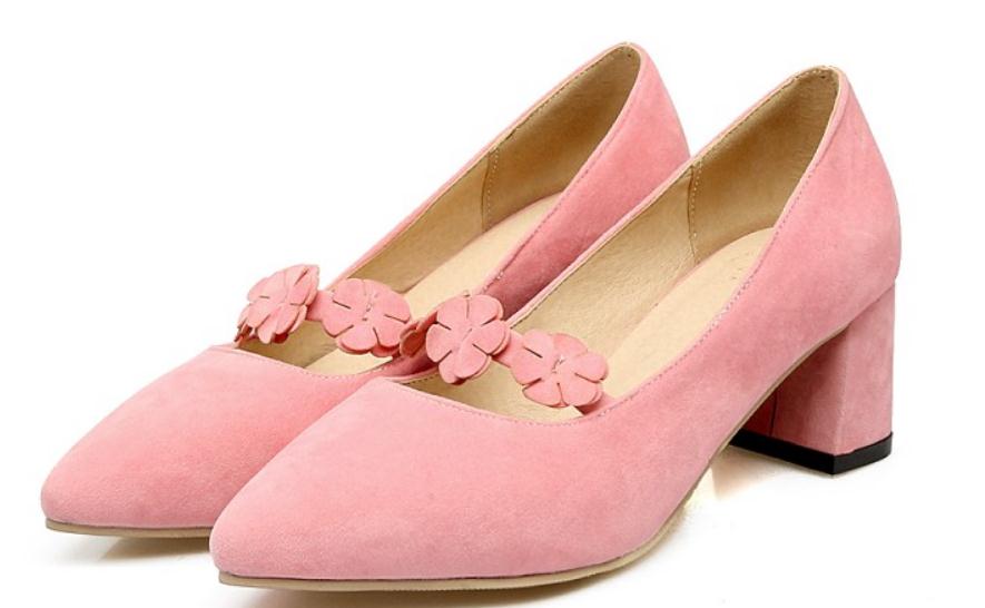 

Free send 2017 new style pointed end Middle heel Bride's shoes Women's shoes, Black