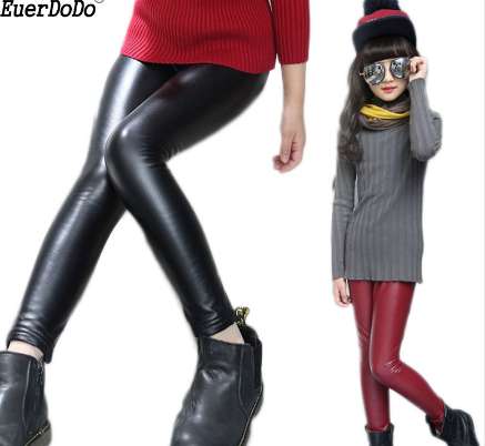 

PU Girls Leggings Spring Autumn Leggings For Girl Children Leather Skinny Pants Kids Leggins Teenager Trousers 8 10 12 Years