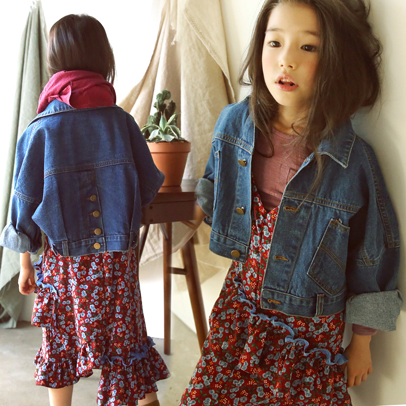 New Kids Jean Jacket Autumn Baby Girl Jacket Girls Coat Toddler Baby Girl Winter Clothes Children Denim Coat Outwear