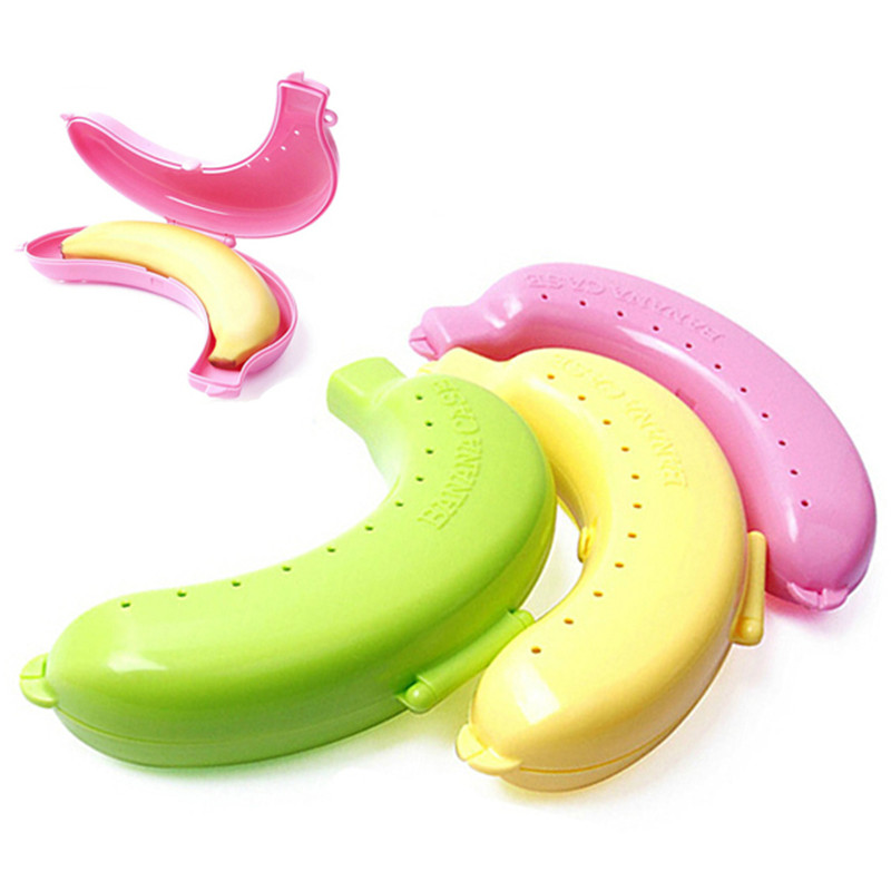 

Trip Outdoor Lunch Banana Box Storage Holder Cute Banana Protector Case Portable Fruit Tools Herramientas de Frutas 301-0434, Random color