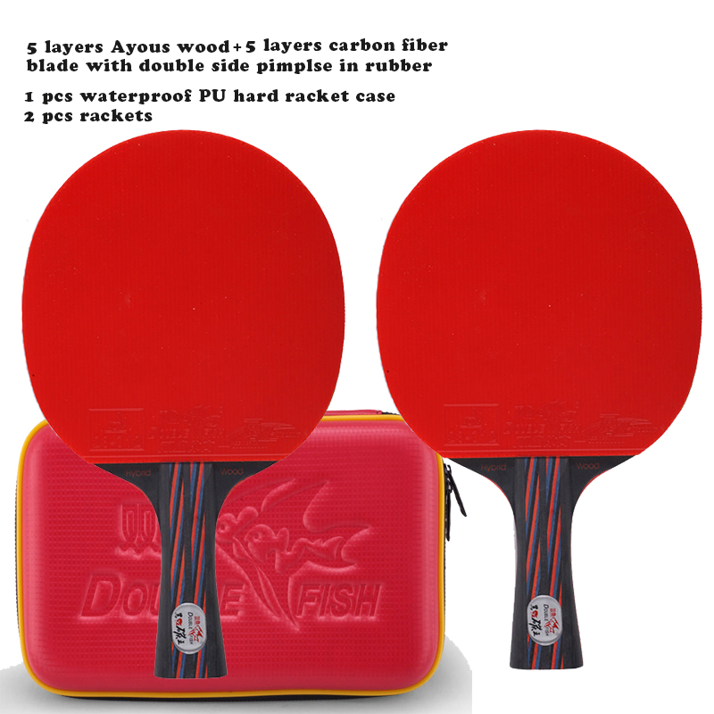 + bat DOUBLE FISH Ping Pong Paddle tennis de table raquette Hard Case sac étui cover
