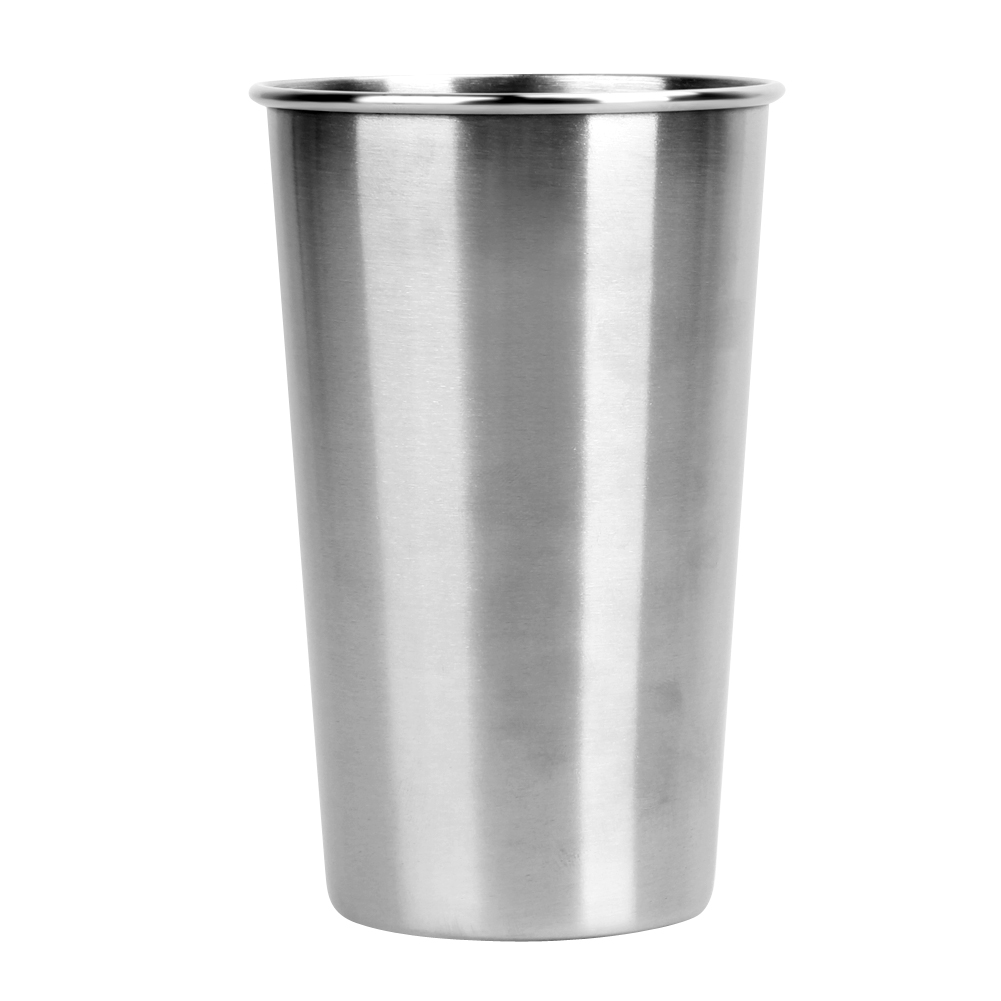 Taza de acero inoxidable vaso café exterior camping utensilios 9,5x9cm 500ml nuevo! 