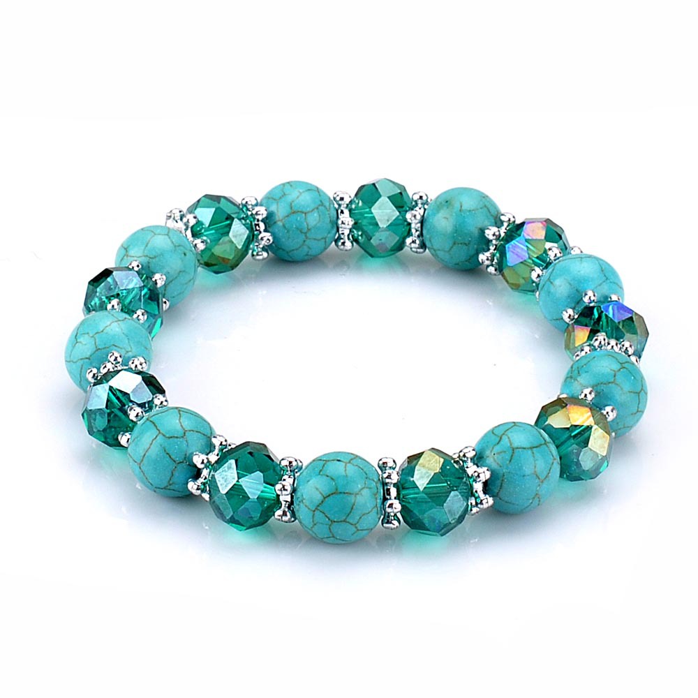 

Charm Strands Bracelet Vintage Jewelry Agate Turquoises Crystal beads Colorful Asian Styple Diamond Star Heart Cross Bracelets for Women