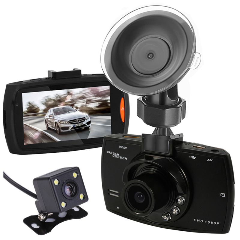 

Mini 2.7" car DVR cam driving video recorder car black box FHD 1080P front 140° rear 100° loop recording G-sensor motion detection