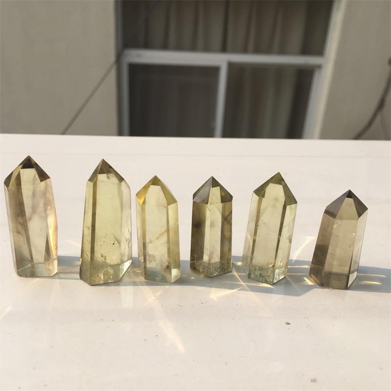 

Hot sale! Natural Citrine Quartz Crystal Wand Point Reiki Healing Natural stones and minerals as gift Free shipping