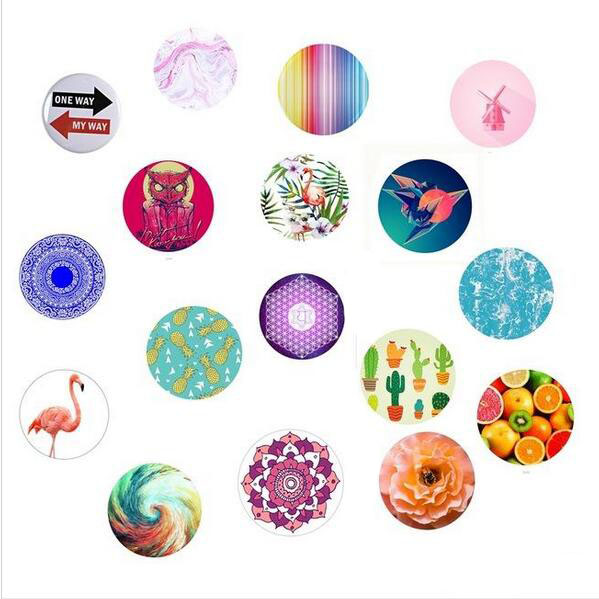 

2018 best quantity NEW Universal Cell Phone Holder Glitter holder with OPP bag Stand 360 Degree round Holder DHL Free