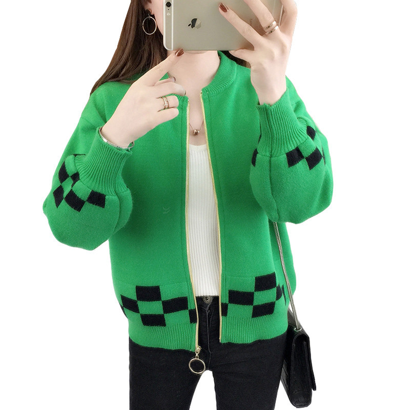 Womens Sweater Short Cardigan Tops 2018 New Fashion Autumn Winter Long Sleeve Loose Knitted Cardigan Female Sweaters Coat S86